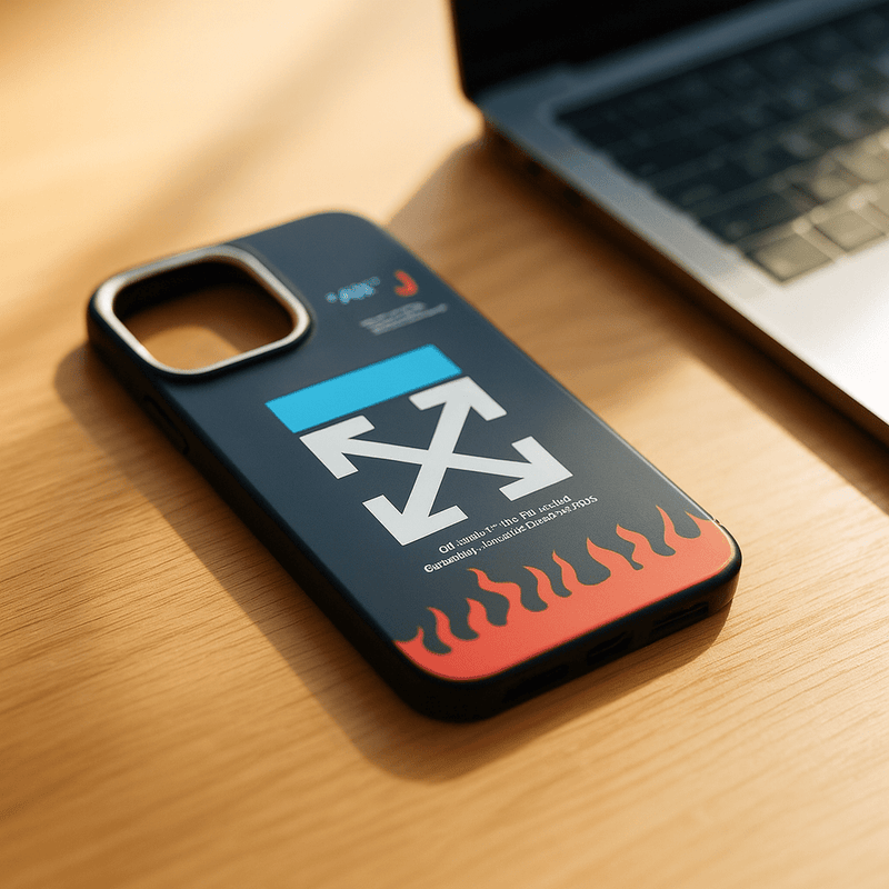 Off-White Flame Logo iPhone Case