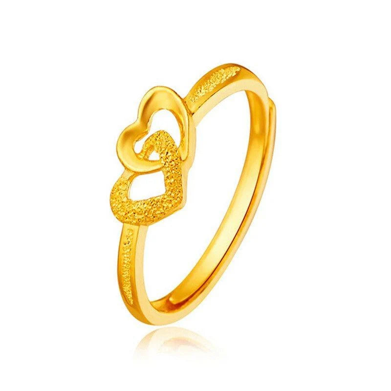 Gold Plated Retro Heart Ring Top Selling