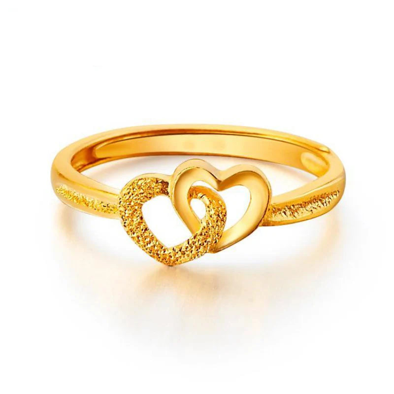 Gold Plated Retro Heart Ring Top Selling