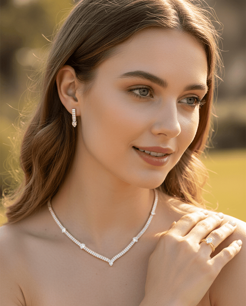 Crystal Accent Jewelry Set