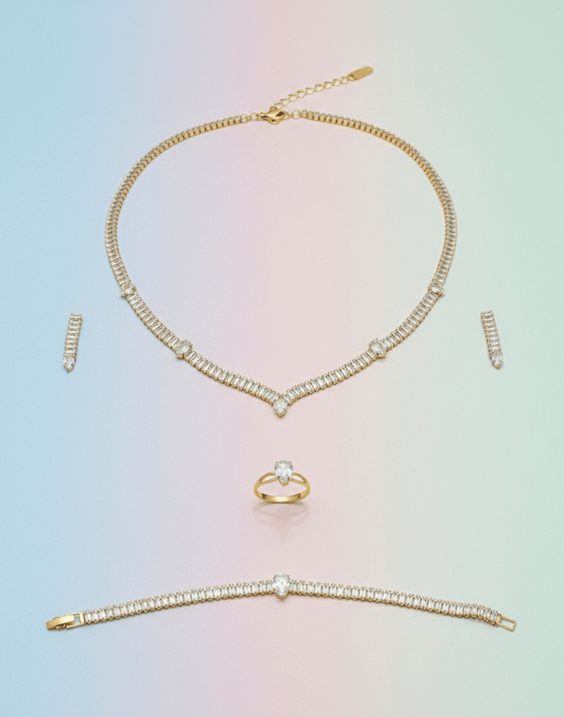 Crystal Accent Jewelry Set