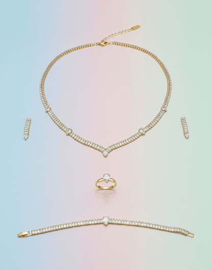 Crystal Accent Jewelry Set