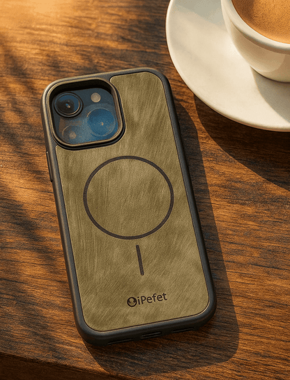 iPefet MagSafe Leather Texture Case for iPhone