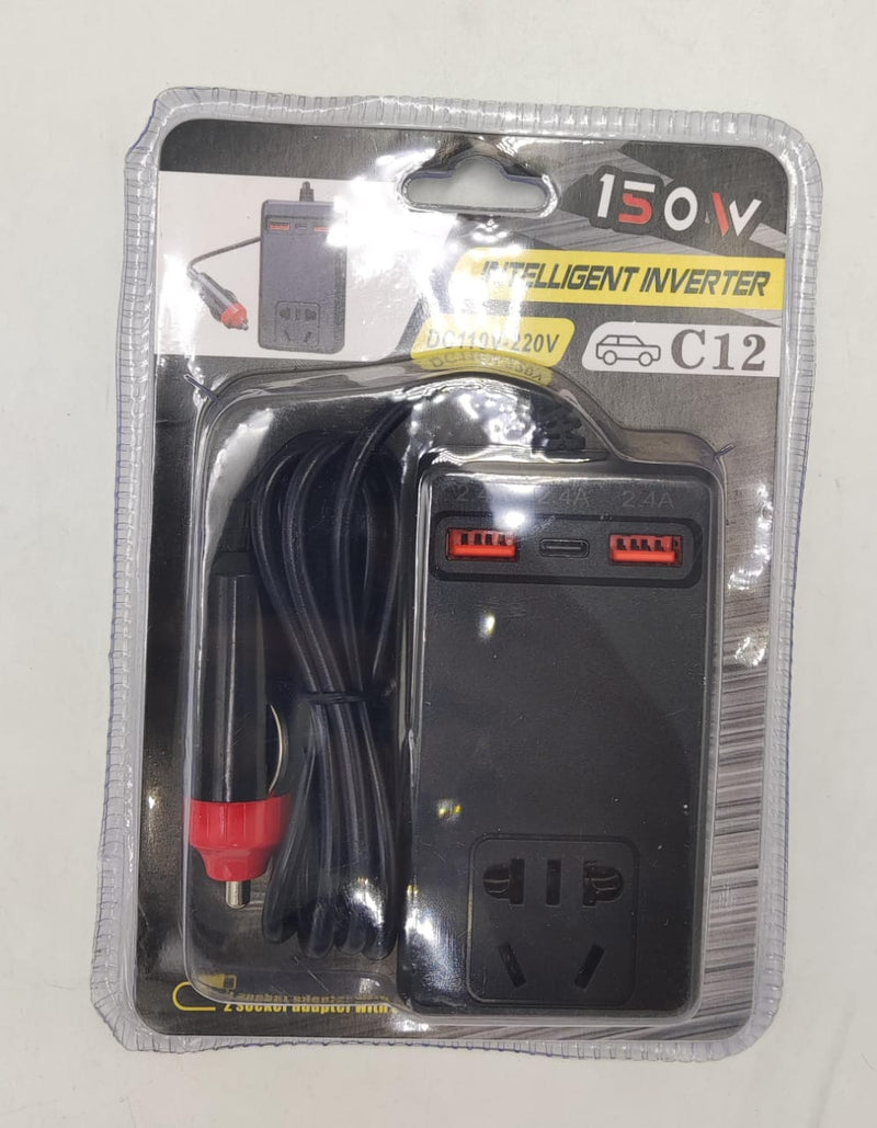 C12 - Intelligent Car Power Inverter with USB Ports