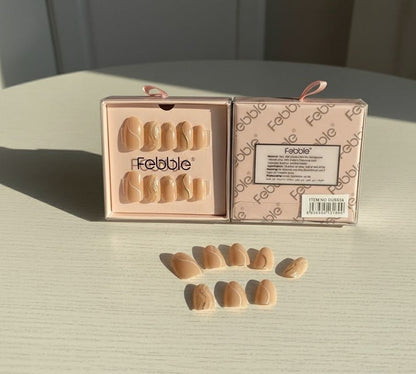 Febble - Nude Marble Swirl Press-On Nail
